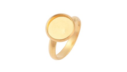 Bague support 10mm acier inoxydable plaqué or 18k
