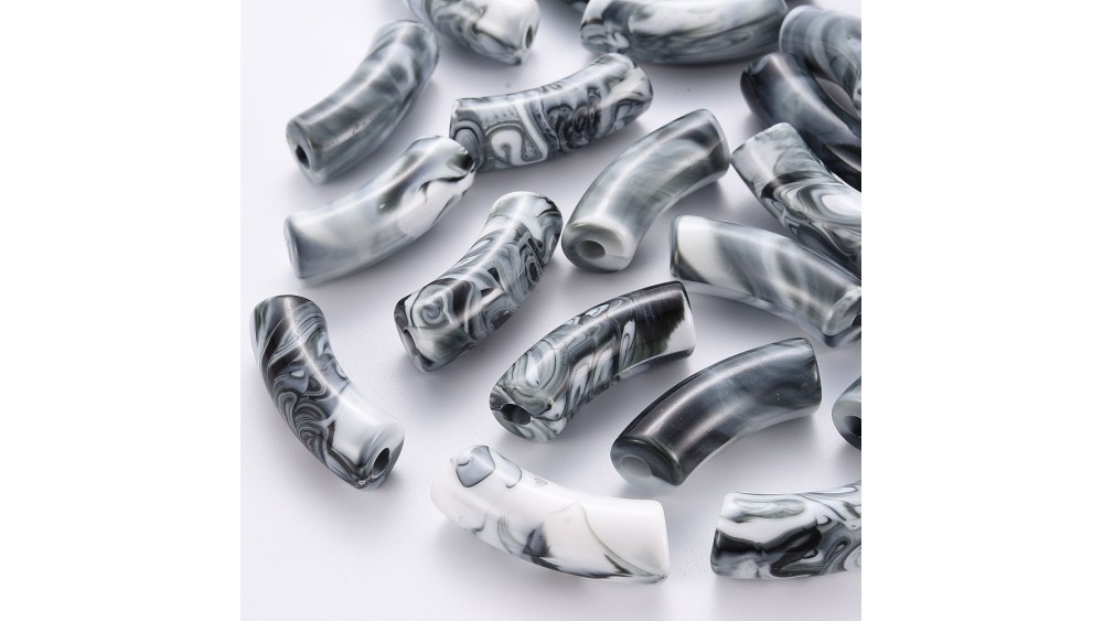 copy of Perles tubes en résine 35x13x11mm couleur mix