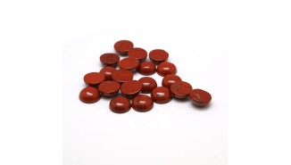 cabochon demi rond en jaspe rouge 10mm
