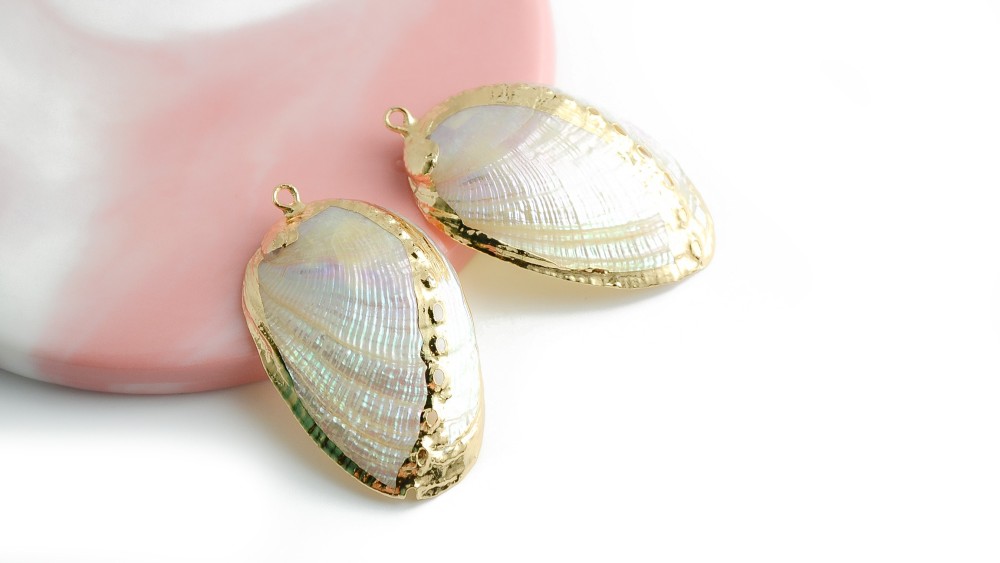 Pendentif en Paua  naturel irisé