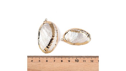 Pendentif en Paua  naturel irisé
