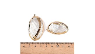 Pendentif en Paua  naturel irisé