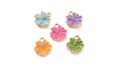fleur émaillé colorée