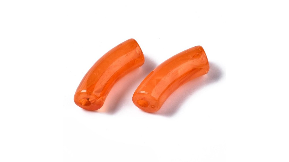 perle tube orange marbré