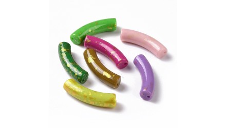 perle tube éclat d'or