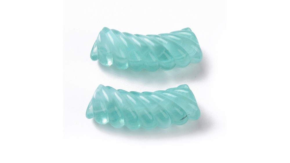 perle incurvée bleu