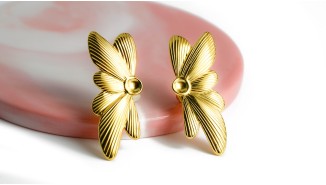 Puces ailes de papillons en acier inoxydable 304