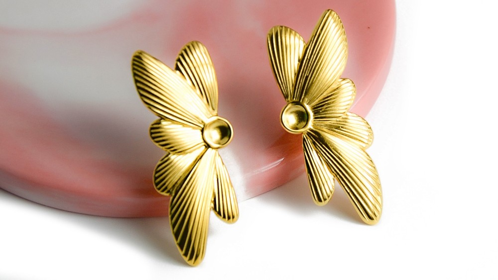 Puces ailes de papillons en acier inoxydable 304