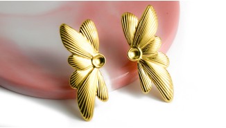 Puces ailes de papillons en acier inoxydable 304