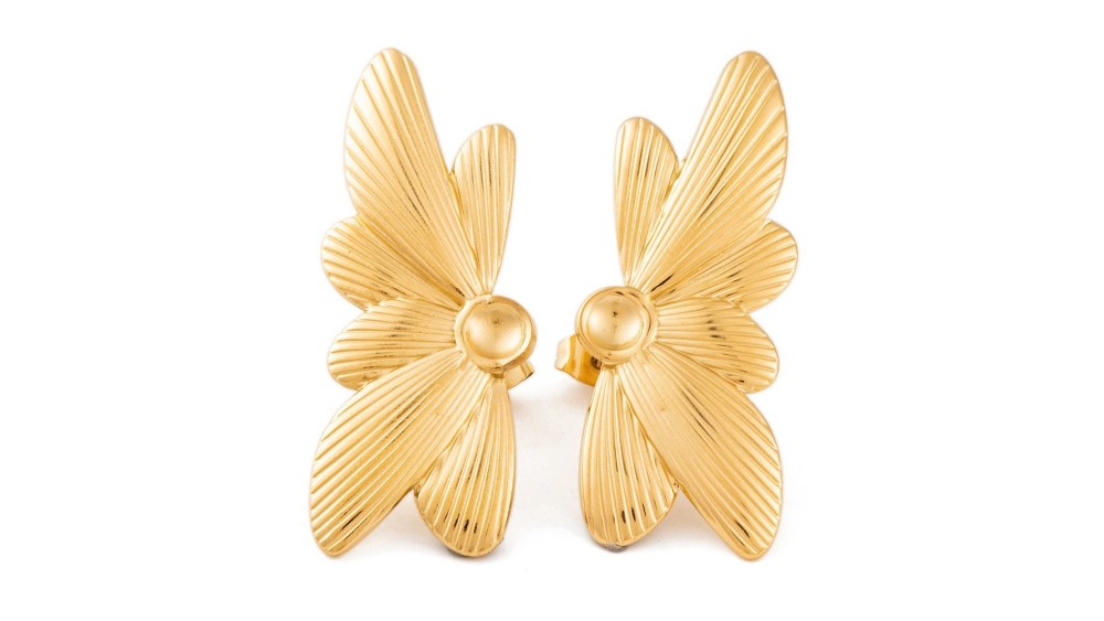 Puces ailes de papillons en acier inoxydable 304