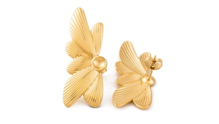 Puces ailes de papillons en acier inoxydable 304