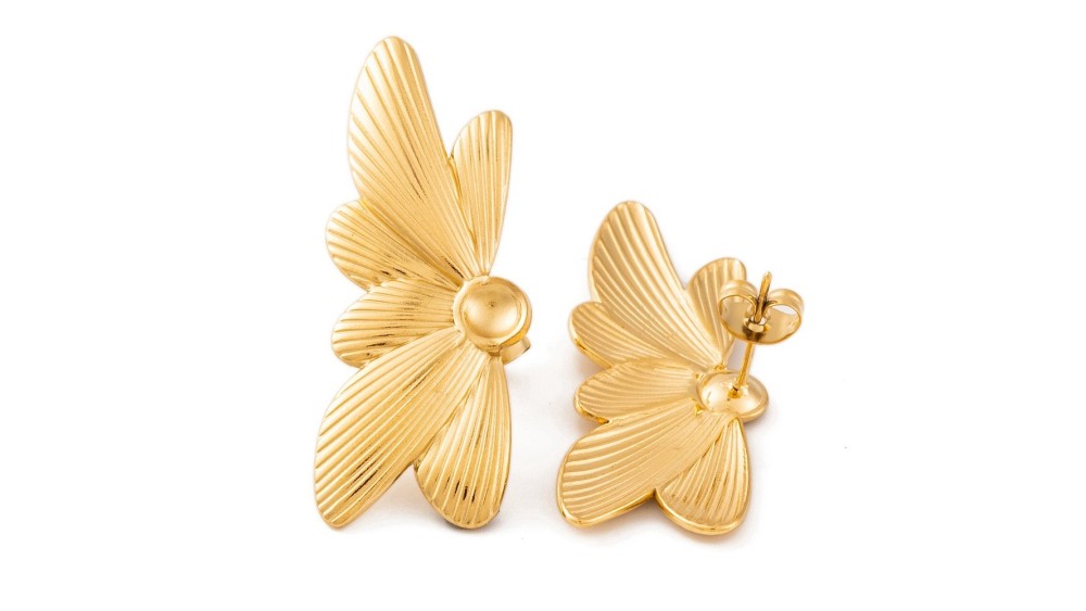 Puces ailes de papillons en acier inoxydable 304