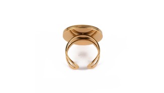 Bague support cabochon 20mm acier inoxydable or