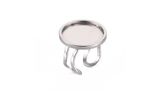 copy of Bague support cabochon 20mm acier inoxydable or