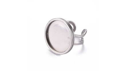 copy of Bague support cabochon 20mm acier inoxydable or