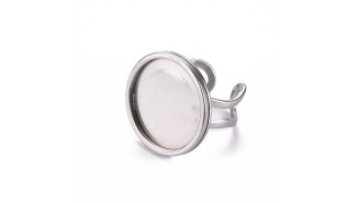 copy of Bague support cabochon 20mm acier inoxydable or