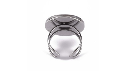copy of Bague support cabochon 20mm acier inoxydable or