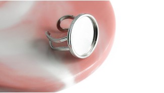 copy of Bague support cabochon 20mm acier inoxydable or