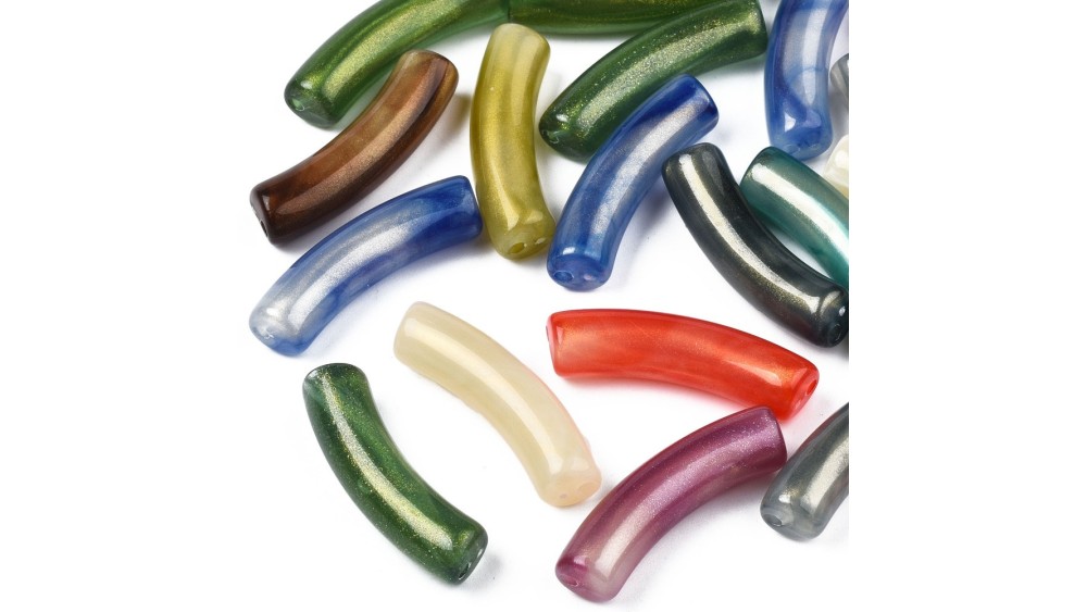 copy of Perles tubes en résine 35x13x11mm couleur mix