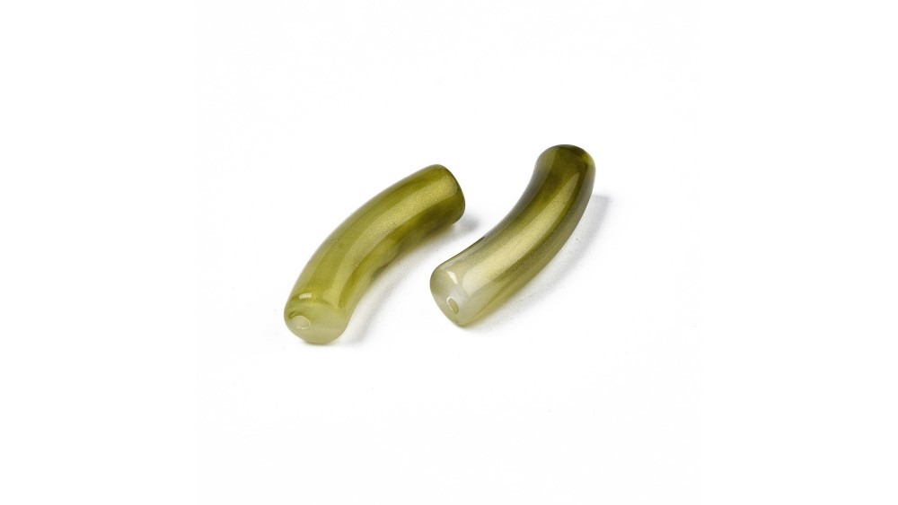 perle tube vert tilleul