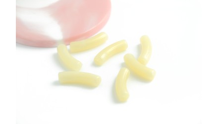 perle tube ivoire nacrée