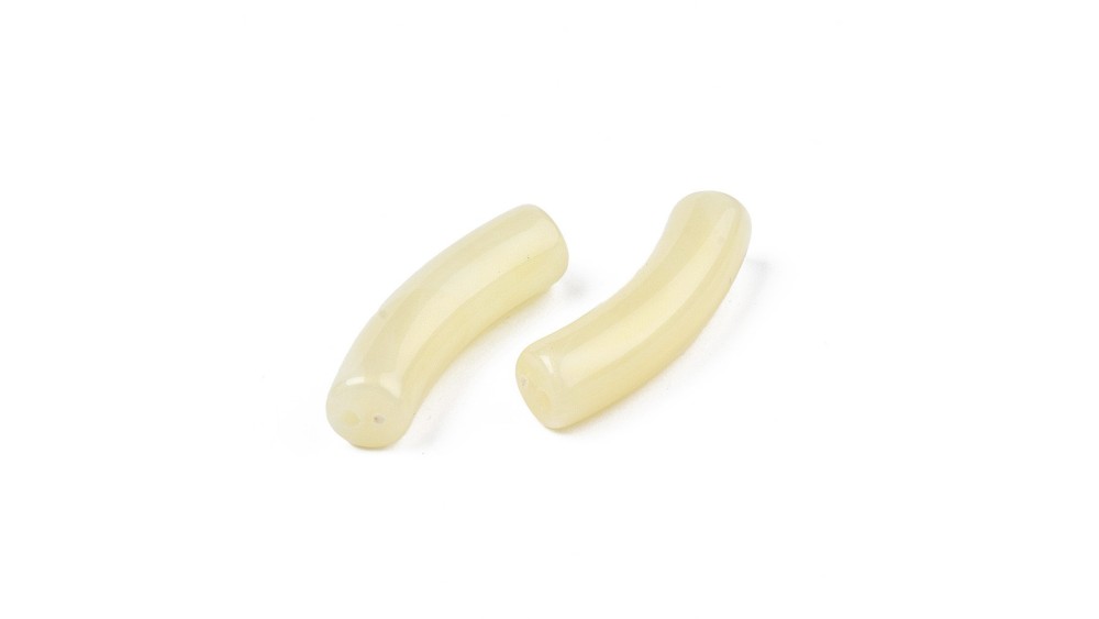 perle tube ivoire