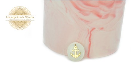 copy of Pendentif en nacre naturelle et acier arbre de vie