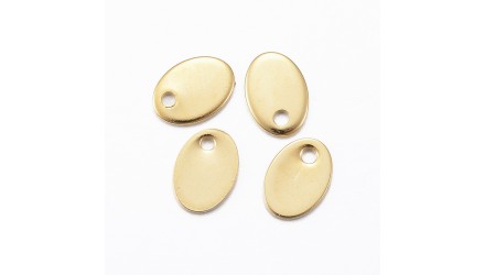 10 mini sequins ovales en acier 304