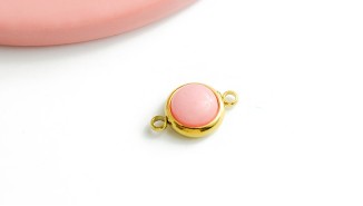 Connecteur support épais pour cabochon 8mm acier inoxydable or