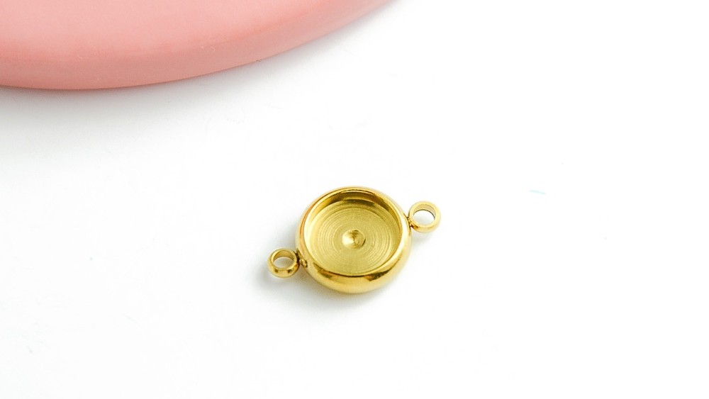 copy of Connecteur support cabochon 6mm acier inoxydable