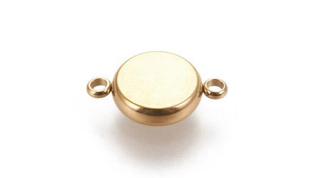 Connecteur support épais pour cabochon 8mm acier inoxydable or