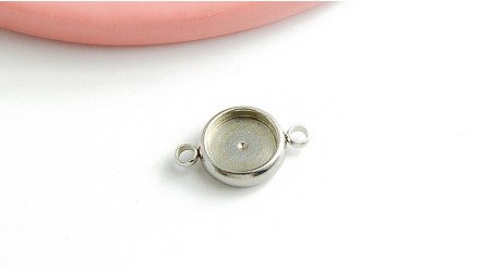 support cabochon acier