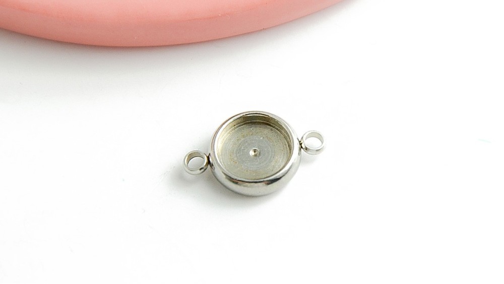 support cabochon acier