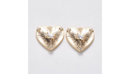 copy of Pendentif coeur mauvais oeil acier inoxydable plaqué or