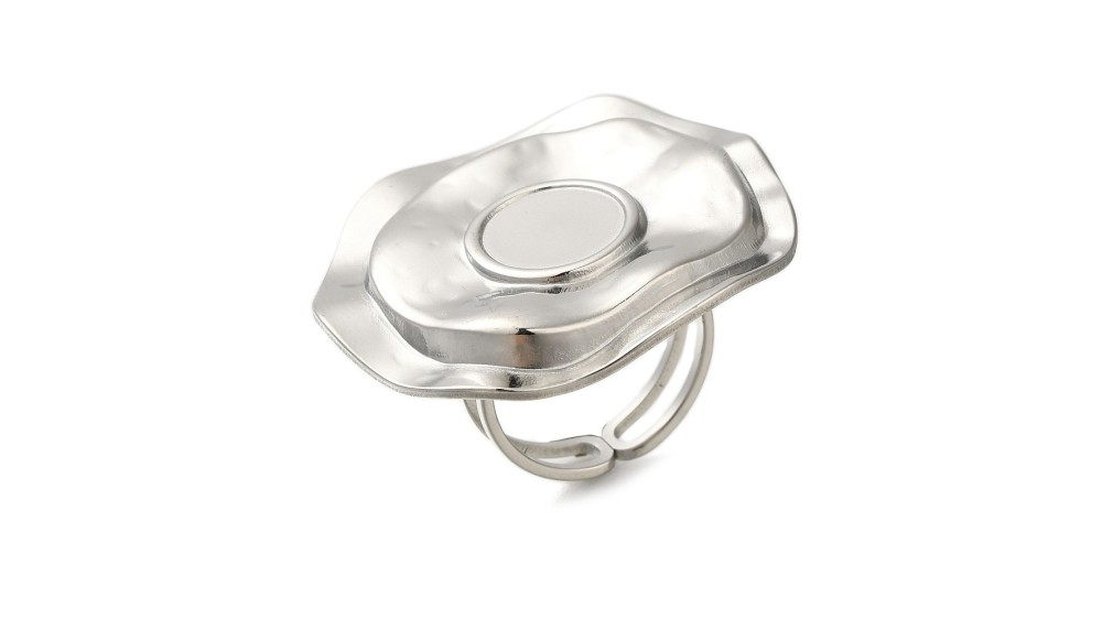 bague corolle argent