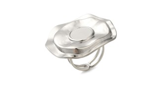bague corolle argent