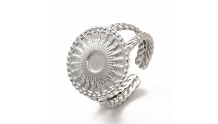support bague acier argent