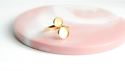 support bague double acier or