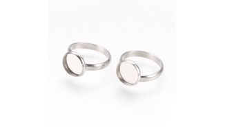 copy of Bague support 10mm acier inoxydable plaqué or 18k