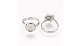 copy of Bague support 10mm acier inoxydable plaqué or 18k