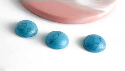 cabochon howlite bleu
