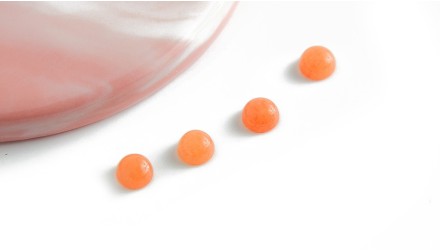 cabochon 6mm jade orange