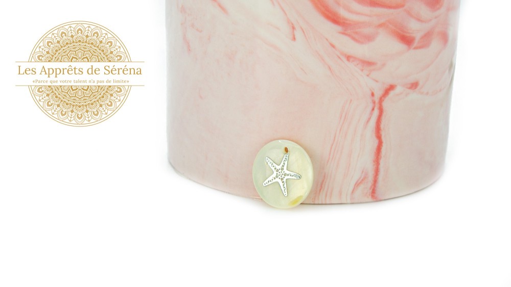 copy of Pendentif en nacre naturelle et acier arbre de vie