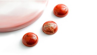 copy of Cabochon 16mm agate rayée orange