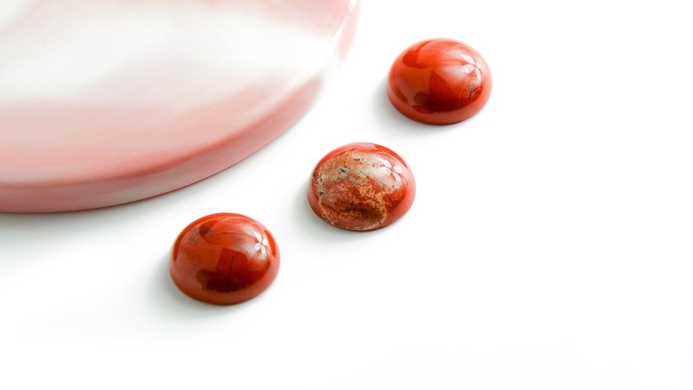 copy of Cabochon 16mm agate rayée orange