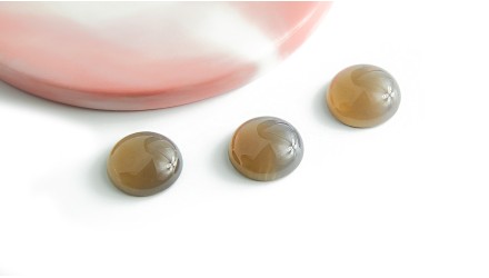 copy of Cabochon 16mm agate rayée orange