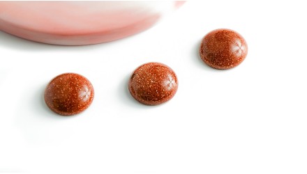 copy of Cabochon 16mm agate rayée orange