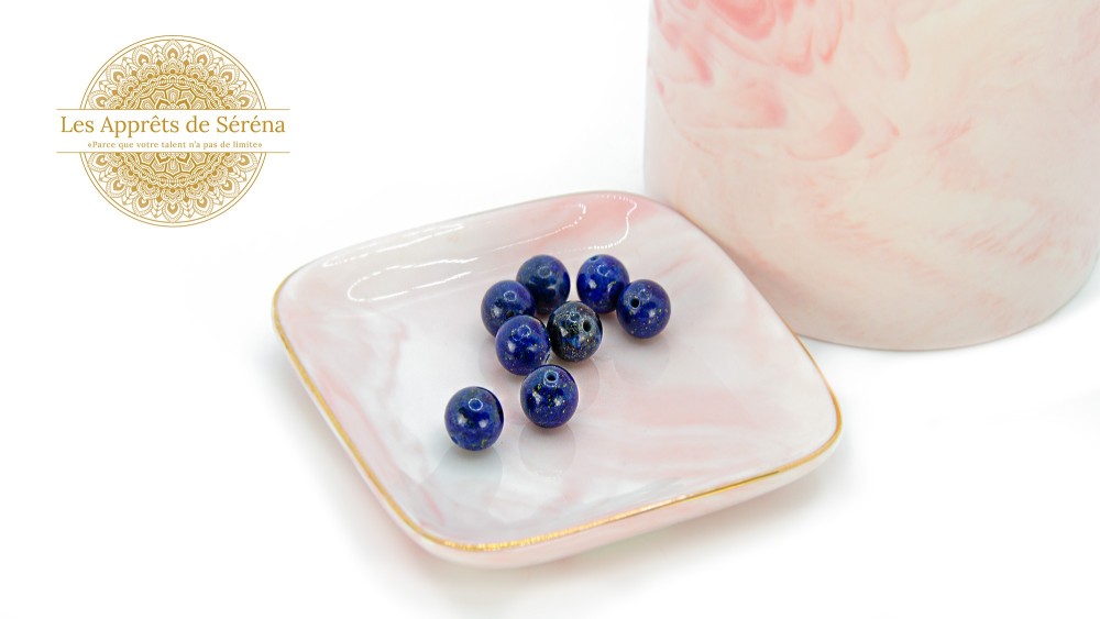 perles lapis 8mm
