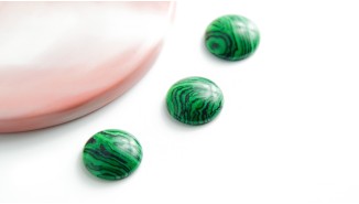 copy of Cabochon 16mm agate rayée orange