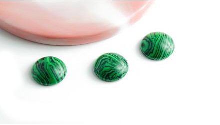 copy of Cabochon 16mm agate rayée orange